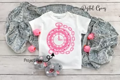 Pocket watch papercut design SVG / EPS / DXF / PNG Files Product Image 5