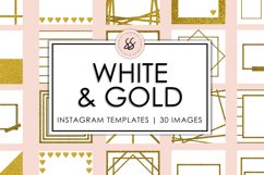 White and Gold Instagram Templates Product Image 1