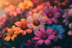Colorful Flowers Background Wallpaper Product Image 1