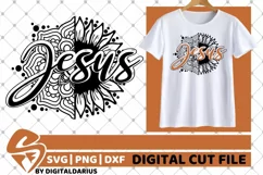 Sunflower Mandala svg, Flowers svg, Jesus svg, Zentangle svg Product Image 2