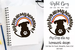 My Dog ate my homework design SVG / EPS / DXF / PNG Files Product Image 1