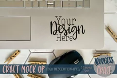 Laptop decal on hexagons III| Craft mock up Product Image 2
