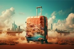 Spacious Travel suitcase. Generate Ai Product Image 1
