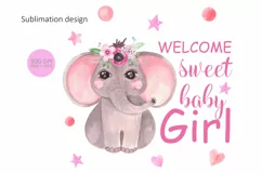 Welcome Baby girl Sublimation design Product Image 1