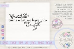 Gratitude Quote SVG Cut File LL079A Product Image 1