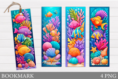 Fish Bookmark Design. Sea Bookmark Sublimation Product Image 1