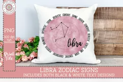 Libra Zodiac Sign with Personality Traits for Sublimation Product Image 2