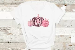 Breast cancer awareness pumpkin sublimation tshirt designs Product Image 2