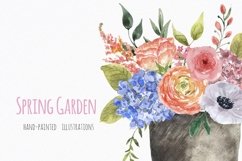 Watercolor Spring Floral Garden Clipart Easter Product Image 11