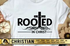 Jesus SVG Christian SVG Bible Verse SVG Rooted In Christ SVG Product Image 5