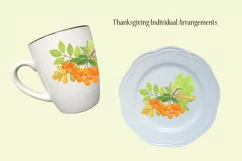 Autumn floral arrangements, Fall watercolor clipart Product Image 3