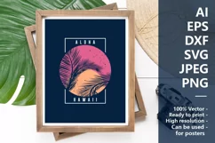 Aloha Hawaii Trendy Graphic T-Shirt Design, EPS SVG, PNG Product Image 3
