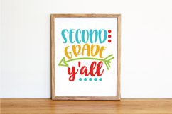 Second Grade y&#039;all SVG Cut File - Back to School SVG DXF EPS Product Image 4