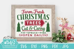 Farm Fresh Christmas Trees SVG | Farmhouse Sign SVG Product Image 4