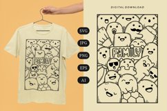 Family Doodle T-shirt | SVG Product Image 1