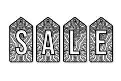 Mandla Sale Tag SVG Paper Cut, Laser Cut Product Image 2