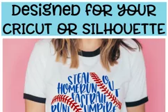 Baseball Mom Word Art - A Sports Cricut Cut File Product Image 2