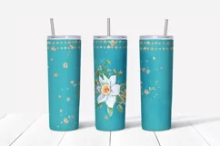 Spring sublimation design. Skinny tumbler wrap design. Product Image 2