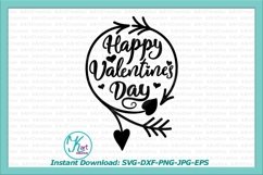 Happy Valentines day wreath svg dxf mashine cut file Product Image 2