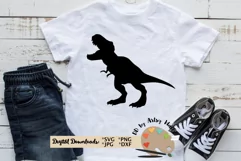 Dinosaur SVG tyrannosaurus rex svg t-rex silhouette trex dxf Product Image 1