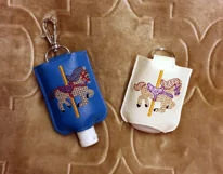 ITH Carousel Horse Hand Sanitizer Holder- Snap Tab 5x7 Hoop Product Image 6