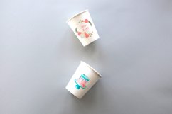 Boho cake clipart, Premade Logo Cake, Watercolor Bakery Product Image 8