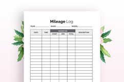 Mileage Log Book - KDP Interior Product Image 3