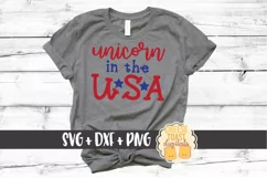 Unicorn In The USA - Fourth of July SVG File Product Image 1