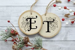 Christmas Poinsettia Alphabet Letters A-Z SVG Cut Files Product Image 5