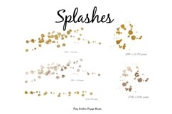 Hand Drawn Gold Splashes Abstract Clip Art Bundle Product Image 3