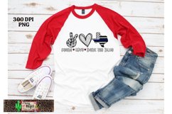 Back the Blue Texas Peace Love Dye Sublimation Product Image 2