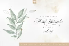 Floral Watercolor Bouquet Vol49 Product Image 1