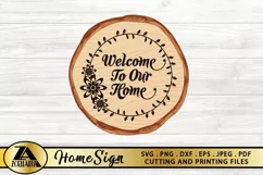 HOME SIGN SVG PNG EPS DXF Welcome Home SVG Farmhouse SVG Product Image 4