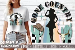 Gone Country Western Sublimation Design | Png | Cowgirl Product Image 1