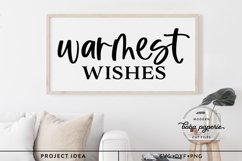Warmest Wishes | rustic farmhouse sign | winter decor Product Image 3