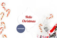 White Arabesque Ornament PSD, Sublimation Ornament Mockup Product Image 4