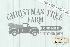 Christmas Tree Farm Old Truck Cut Your Own SVG DXF Files Product Image 2