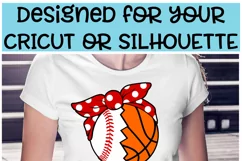 Busy Raising Ballers Baseball Basketball - A Cricut Cut File Product Image 2