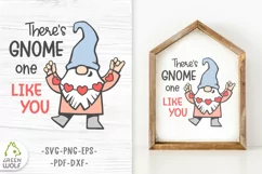 Gnome valentine svg Gnomes svg Valentine's day quote designs Product Image 1