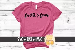 Faith Fear - Religious SVG PNG DXF Cut Files Product Image 1