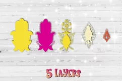 3D Mandala Layered Hamsa svg Papercut SVG Zentangle yoga Product Image 2