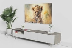 Samsung Frame Tv Art, Watercolor Baby Lion Set of 4 Product Image 9