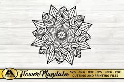 Flower Mandala SVG PNG EPS DXF Floral Mandala SVG Cut file Product Image 1