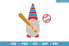 Baseball Gnome, Sport Gnome, Funny Baseball SVG PNG DXF EPS Product Image 2
