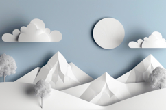 Paper Cut Art Background Wallpaper Product Image 1