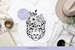 Flower Leopard No.3 SVG Cut File for Cricut and Silhouette Product Image 4