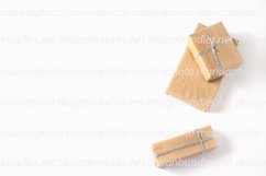 gift boxes on a white background. eco paper packaging Product Image 1