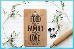 Bless the Food Family Love Religious Prayer Quote SVG Product Image 2