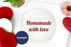 Valentine's Day Rounded Square Plate Mockup PSD, full wrap Product Image 3