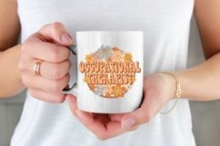Retro Groovy Floral Occupational Therapist Png Sublimation Product Image 6